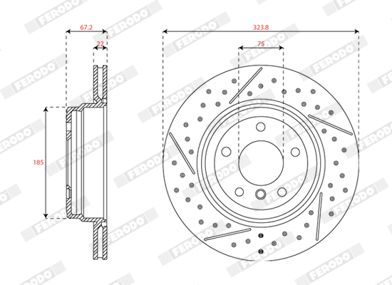 Disc frana DDF2032C FERODO