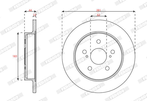 Disc frana DDF2643C FERODO