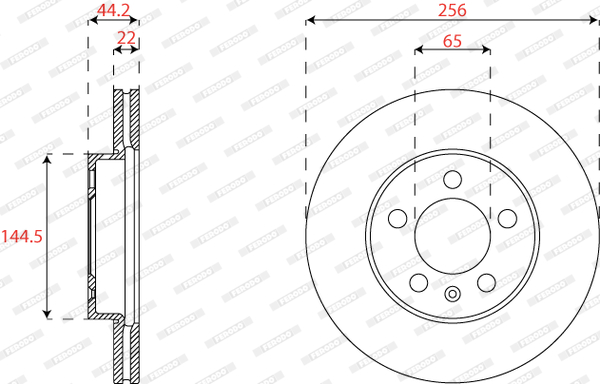 Disc frana DDF2663C FERODO