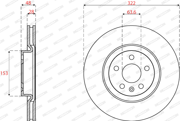 Disc frana DDF2693C FERODO