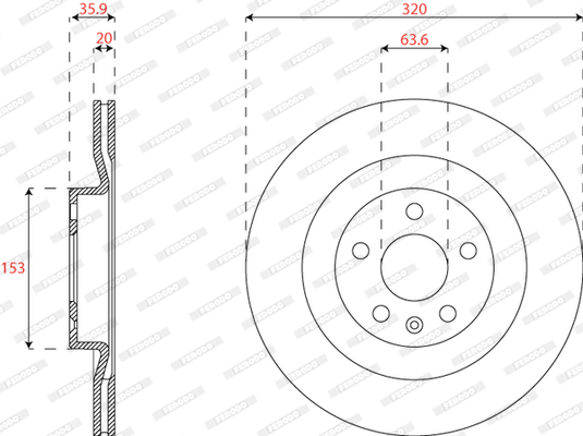 Disc frana DDF2732C FERODO