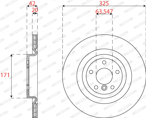 Disc frana DDF2733C FERODO