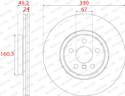 Disc frana DDF2762C FERODO