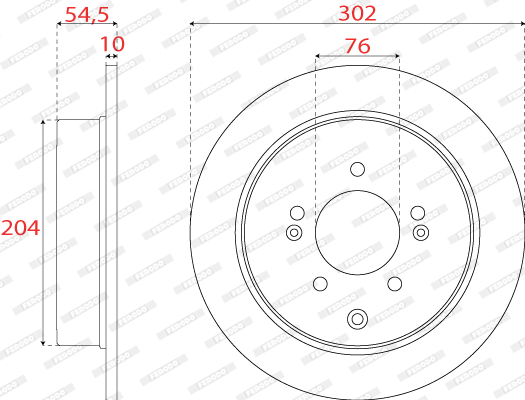 Disc frana DDF2772C FERODO