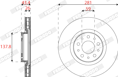 Disc frana DDF2776C FERODO