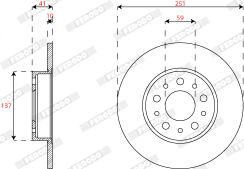 Disc frana DDF2777C FERODO