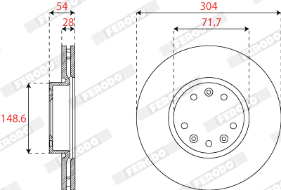 Disc frana DDF2782C FERODO