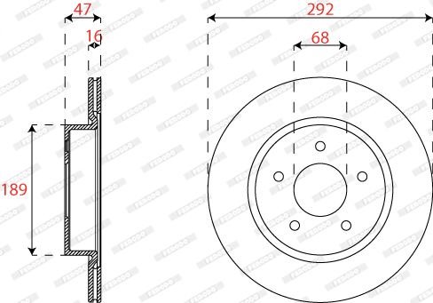 Disc frana DDF2786C FERODO