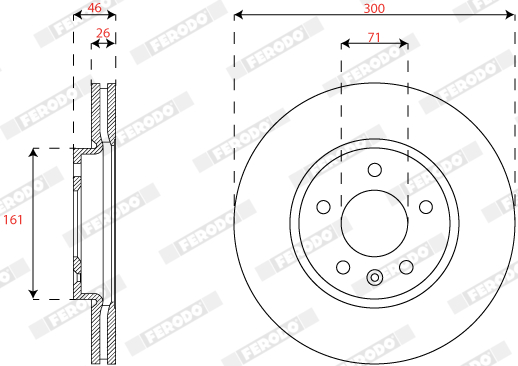 Disc frana DDF2811C FERODO