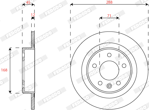 Disc frana DDF2812C FERODO