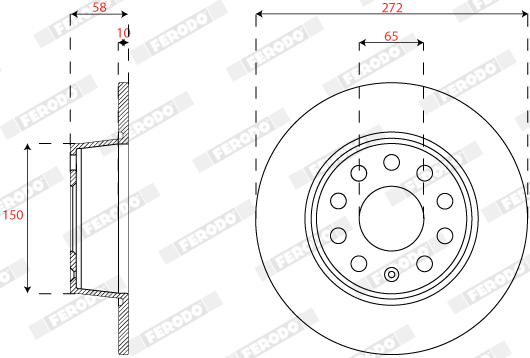 Disc frana DDF2825C FERODO