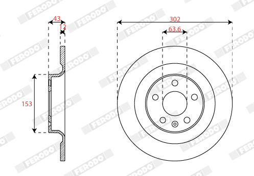 Disc frana DDF2827C FERODO