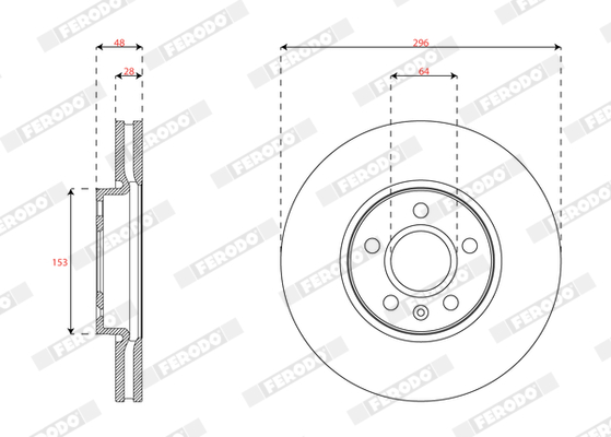 Disc frana DDF2888C FERODO