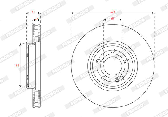 Disc frana DDF2994C FERODO