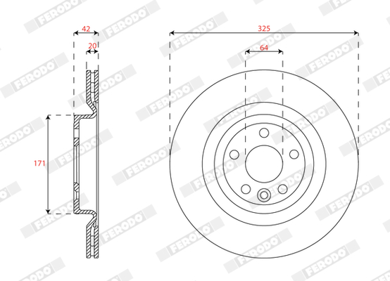 Disc frana DDF2996C FERODO