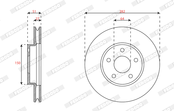 Disc frana DDF3020C FERODO