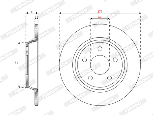 Disc frana DDF3022C FERODO