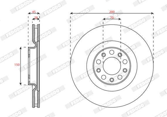 Disc frana DDF3052C FERODO