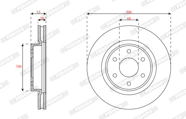 Disc frana DDF3061C FERODO