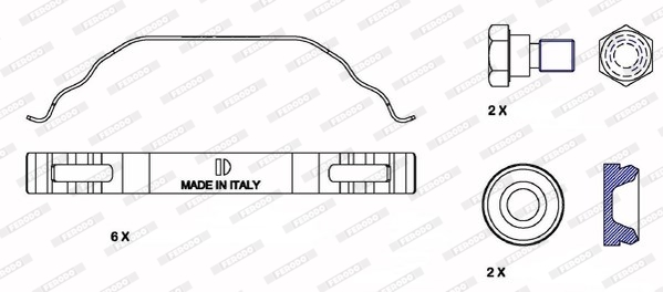 Set accesorii, placute frana FAC173 FERODO