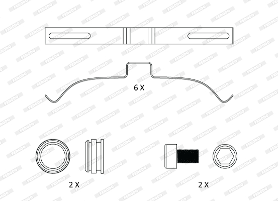 Set accesorii, placute frana FAC175 FERODO