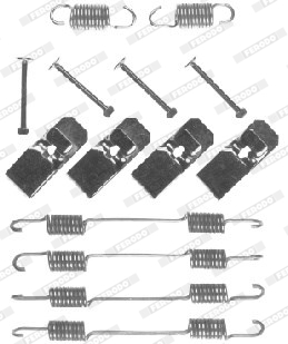 Set accesorii, sabot de frana FBA102 FERODO