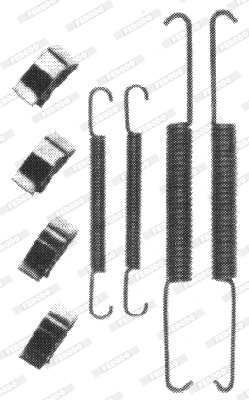Set accesorii, sabot de frana FBA111 FERODO