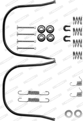 Set accesorii, sabot de frana FBA112 FERODO