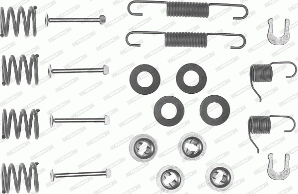 Set accesorii, sabot de frana FBA113 FERODO