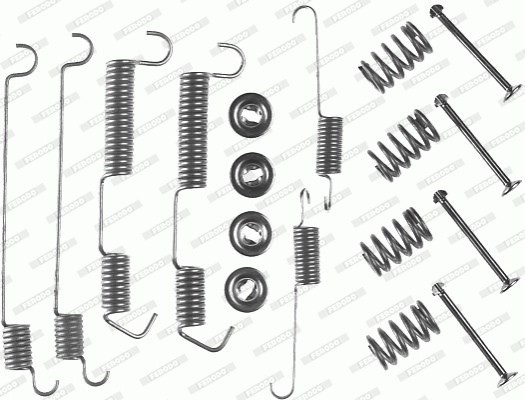 Set accesorii, sabot de frana FBA124 FERODO
