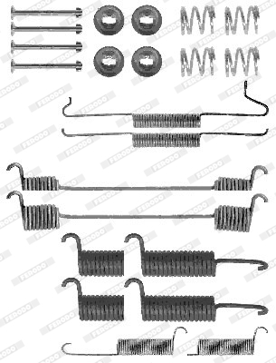 Set accesorii, sabot de frana FBA125 FERODO