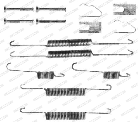 Set accesorii, sabot de frana FBA128 FERODO