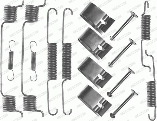 Set accesorii, sabot de frana FBA132 FERODO