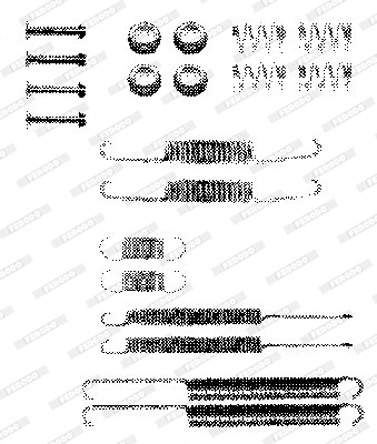 Set accesorii, sabot de frana FBA139 FERODO
