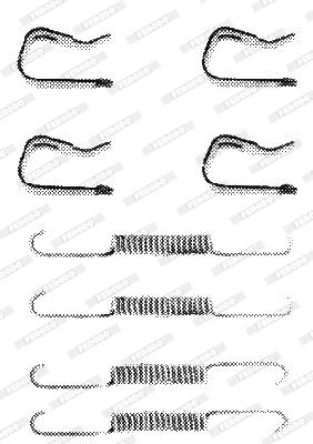 Set accesorii, sabot de frana FBA141 FERODO