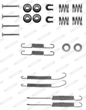 Set accesorii, sabot de frana FBA152 FERODO
