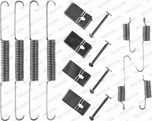 Set accesorii, sabot de frana FBA184 FERODO
