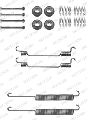 Set accesorii, sabot de frana FBA228 FERODO