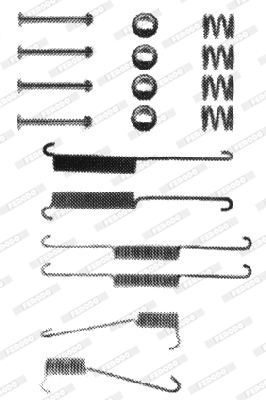 Set accesorii, sabot de frana FBA25 FERODO