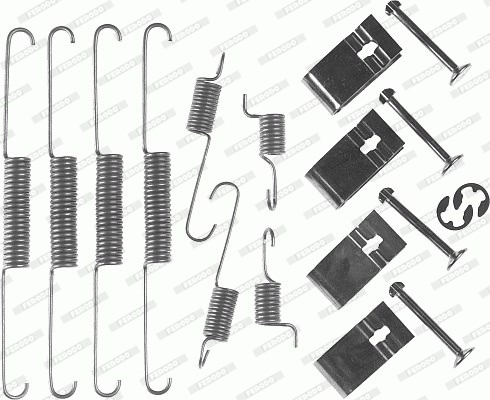 Set accesorii, sabot de frana FBA37 FERODO