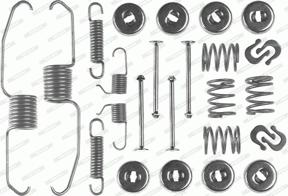 Set accesorii, sabot de frana FBA38 FERODO