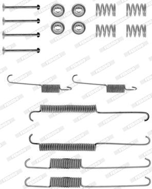 Set accesorii, sabot de frana FBA39 FERODO