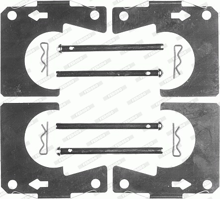 Set accesorii, placute frana FBA406 FERODO