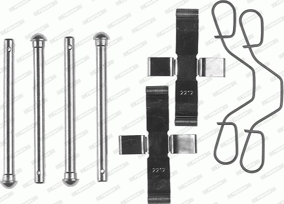 Set accesorii, placute frana FBA409 FERODO
