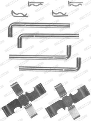 Set accesorii, placute frana FBA415 FERODO