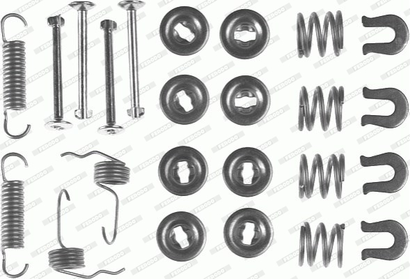 Set accesorii, sabot de frana FBA43 FERODO