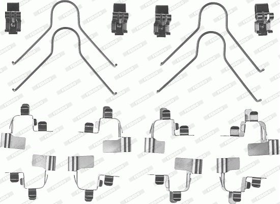 Set accesorii, placute frana FBA451 FERODO