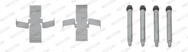 Set accesorii, placute frana FBA455 FERODO