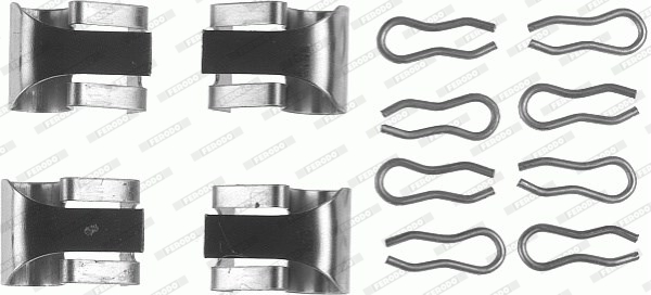 Set accesorii, placute frana FBA462 FERODO