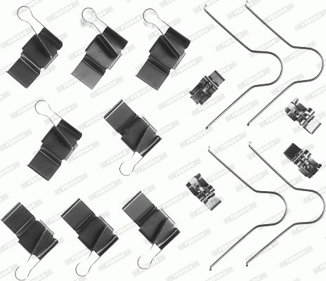 Set accesorii, placute frana FBA480 FERODO